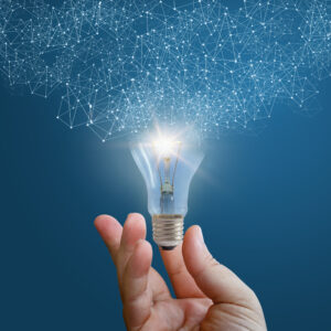Lightbulb with ideas